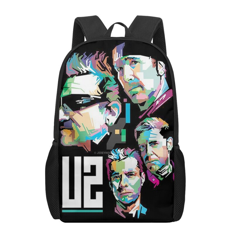 U2 band 3D Print School Bags for Boys Girls Primary Students Backpacks Kids Book Bag Satchel Back Pack