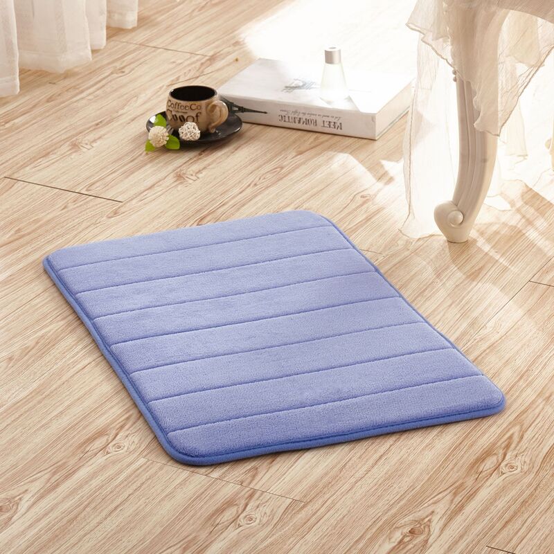 Foot Mat Coral Fleece Bathroom Absorbent Non Slip Mat Rug Shower Room Doormat Memory Foam Cobblestone Floor Mat