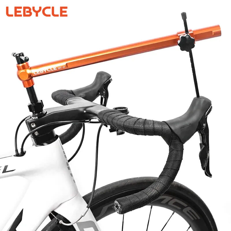 LeBycle rower szosowy uchwyt na głowę zmiany biegów kierownica wysokość kąt lewy prawy symetryczny regulator kierownica rowerowa narzędzie do poziomowania