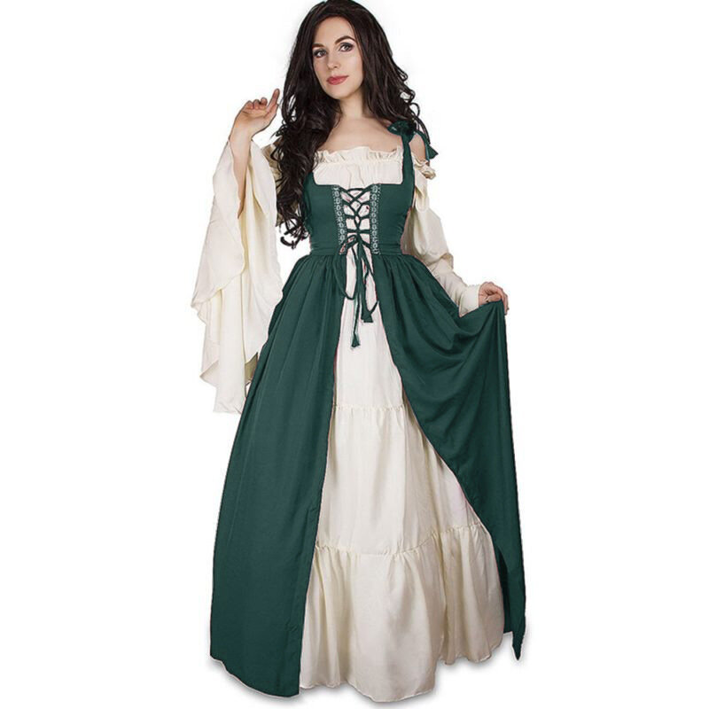 Женское средневековое искусственное платье для косплея, костюм невесты вампира на Хэллоуин для девочек, карнавальный костюм с демоном