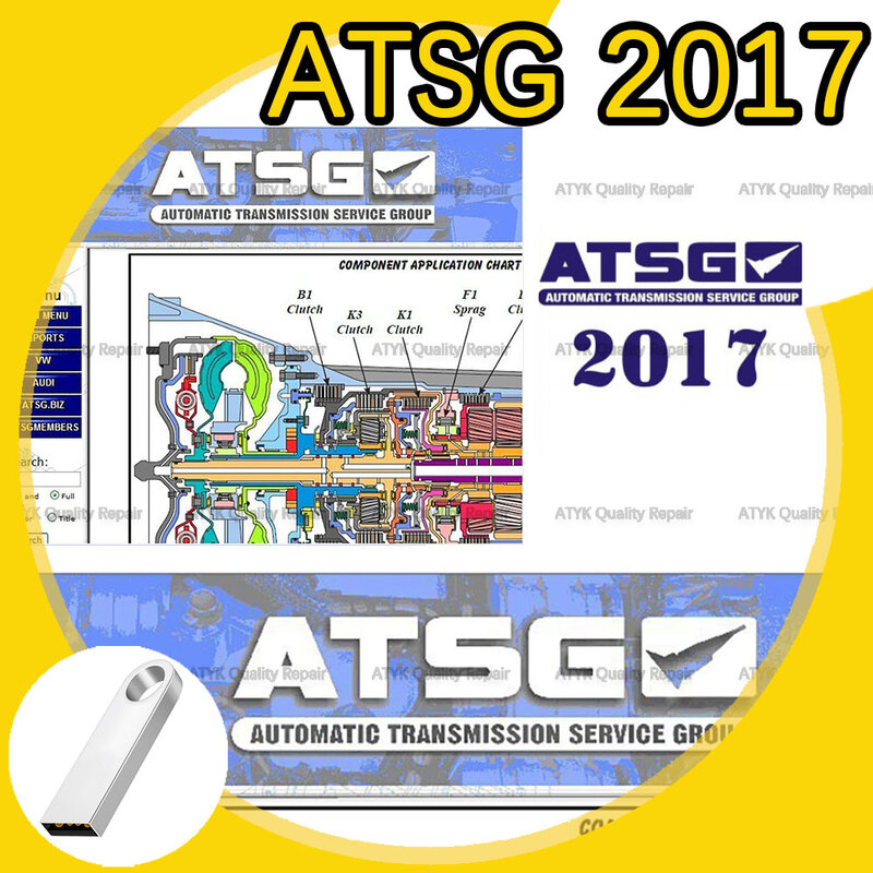 ATSG2017 strumenti di manutenzione trasmissioni automatiche gruppo di servizi 2017 ATSG riparazione Auto strumenti per Auto sintonizzazione informazioni atsg nuovo vci