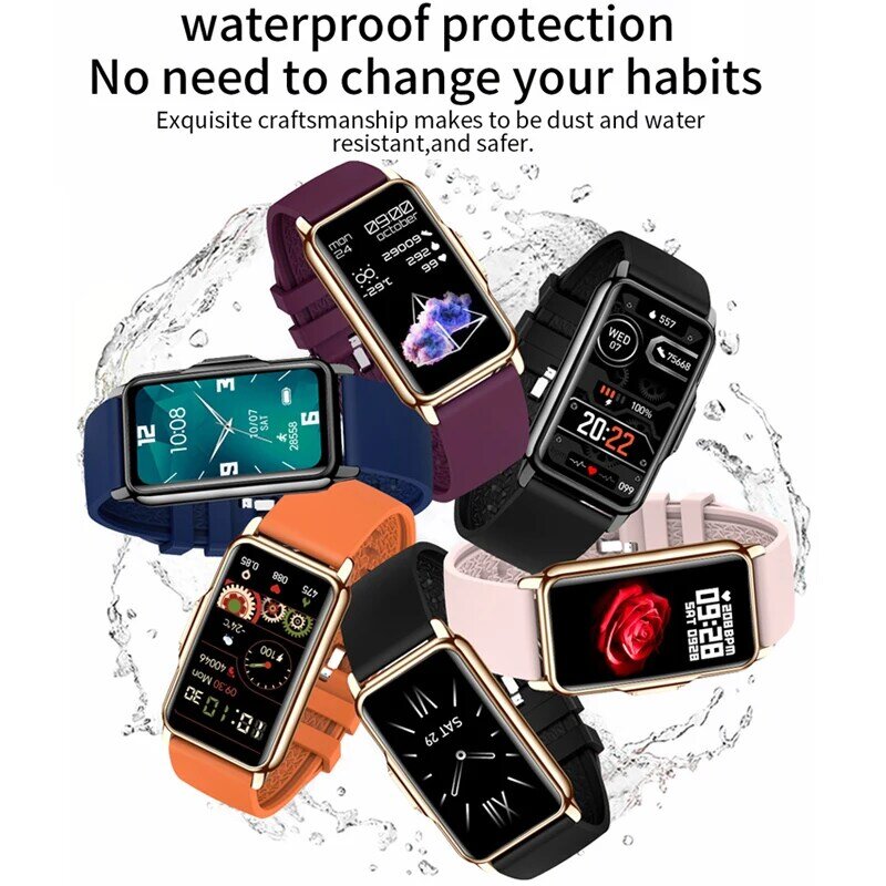 CanMixs inteligentny zegarek mężczyźni 1.47 cala tętno prawdziwy Monitor tlenu i tętna Sport Tracker Fitness wodoodporny Smartwatch dla kobiet