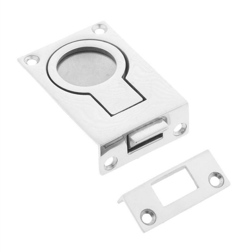 1pcs Floor Latch Marine 316 Stainless Recessed Hatch Pull Buckle Floor Latch Flush Ring Pull For Marine Boat Hatches, Drawers