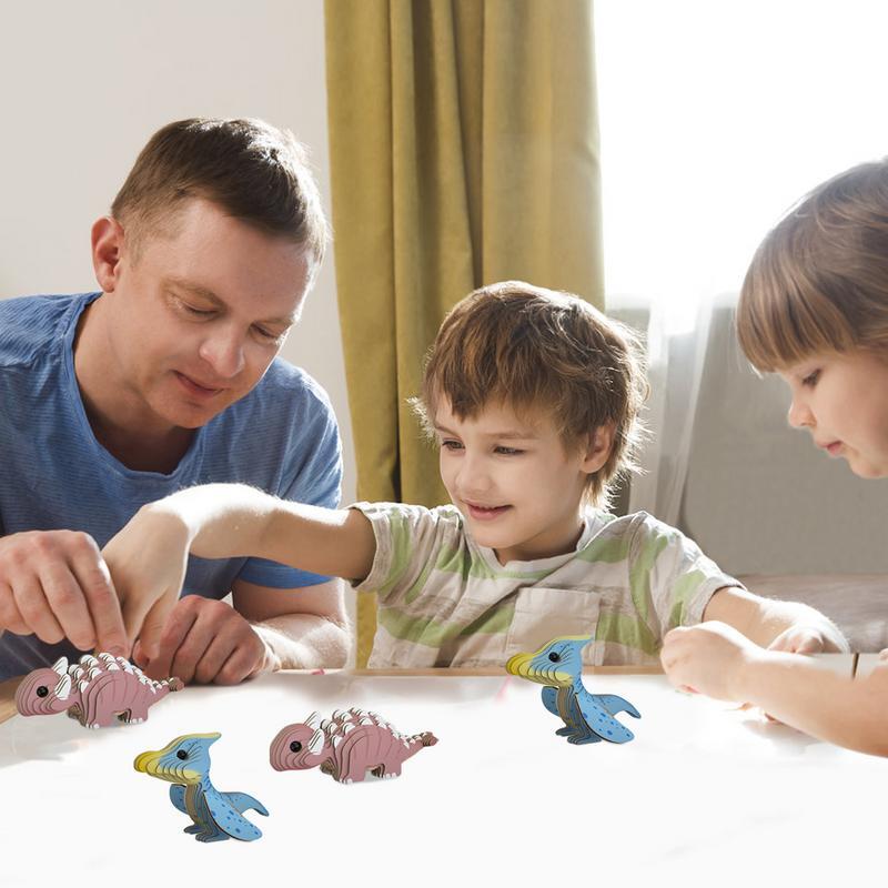 Łamigłówki 3D dinozaura 3D zabawka Puzzle ręcznie koordynacja oka Puzzle treningowe zabawka Montessori nauczanie edukacyjne