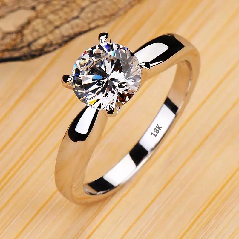 Anelli d'argento per le donne gioielleria raffinata Never Fade Certified White Tibetan Natural Clear Cubic Zirconia Rings accessori da sposa