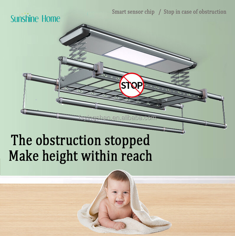 Retractable Clothes Hanger Multi Function Electric Clothes Drying Rack Lift Automatic Clothes Hanger Laundry