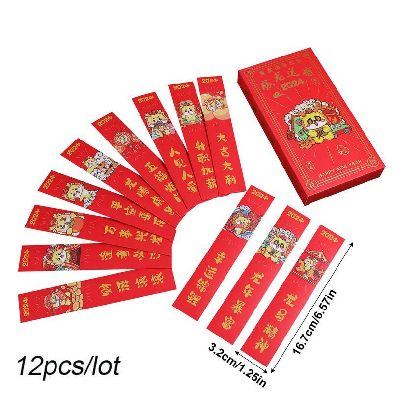 Paket undian amplop merah tas uang kartun Universal saku Naga Tahun Baru 2024 amplop merah Festival Musim Semi Tahun Naga