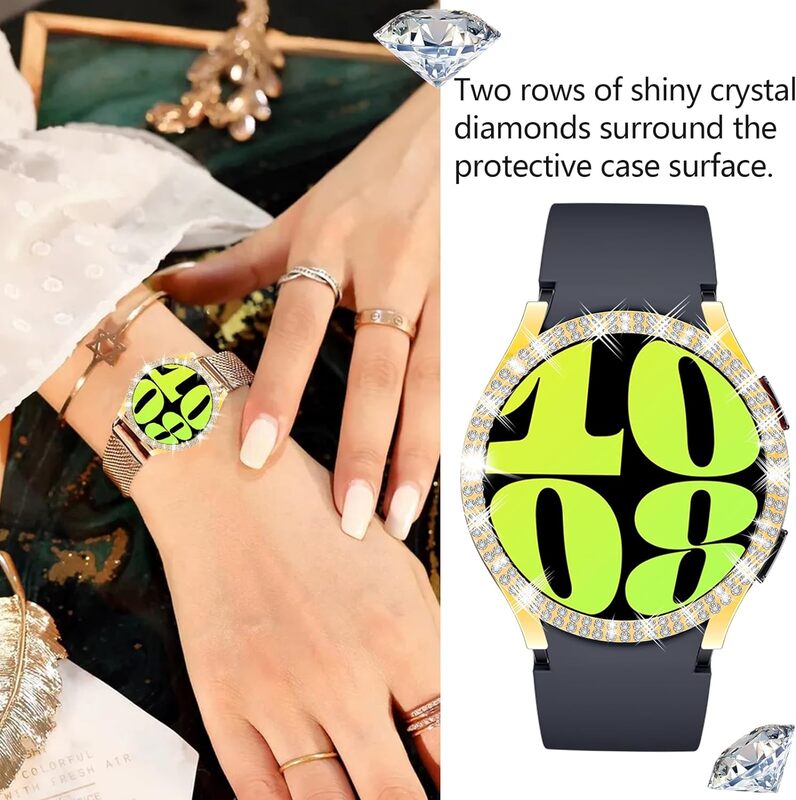 Boîtier de montre creux double NucleoDrill, anti-chute PC, compatible avec Samsung Galaxy Watch 6
