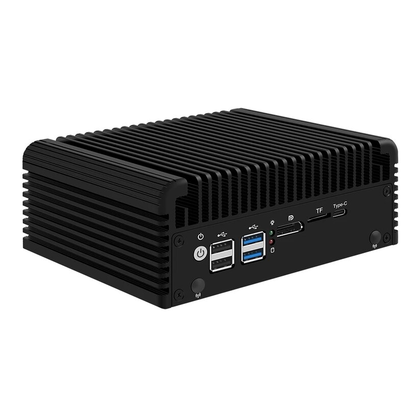 Router Firewall 12 Gen Intel N100 Quad Core 4xi226-V 2.5G DDR5 2 * USB 3,2 4 * USB 2.0 2 * NVMe 2 * SATA tanpa kipas PC Mini Proxmox Server