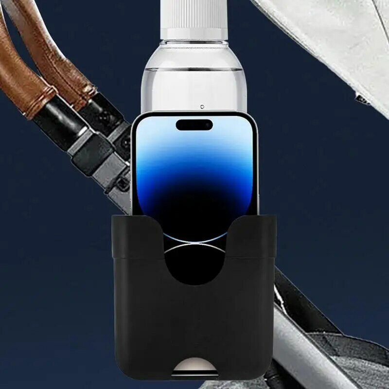 Titular de copo de cadeira de rodas Suporte de garrafa removível Transportadora de telefone móvel Carrinho de água Organizador de garrafa de água