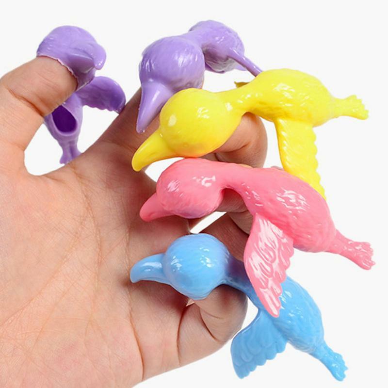 Finger Slingshot Animal Toys catapulta TPR Slingshot Flamingo Kid Toys Funny Slingshot Flamingo Finger Flamingo Finger