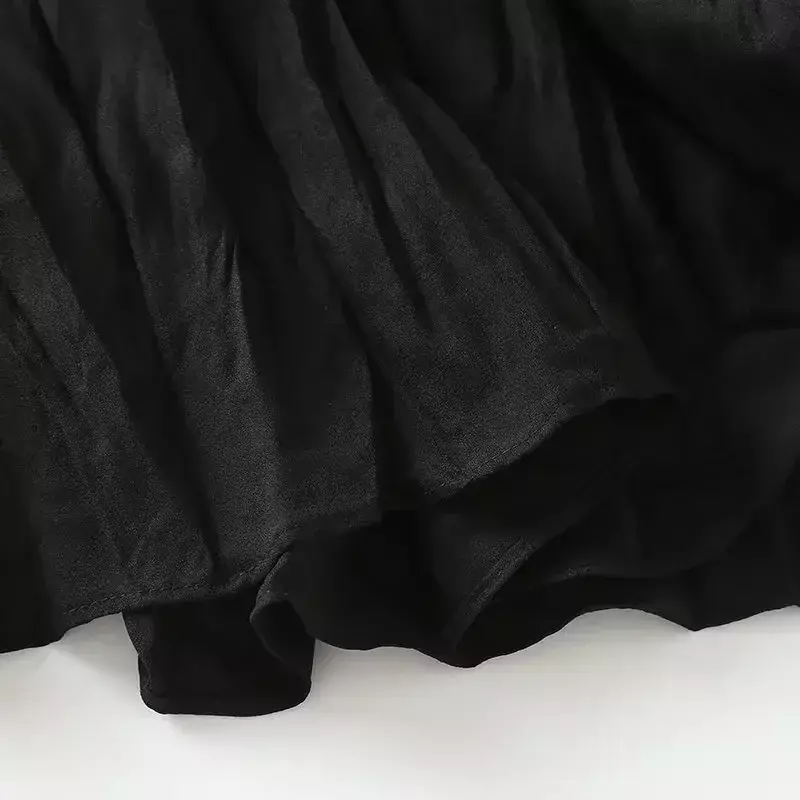 Elegancka moda damska w 2023, minimalistyczna i wszechstronna spódnica długie plisowane, Retro wysoka elastyczna spódnica z zamkiem błyskawicznym w talii