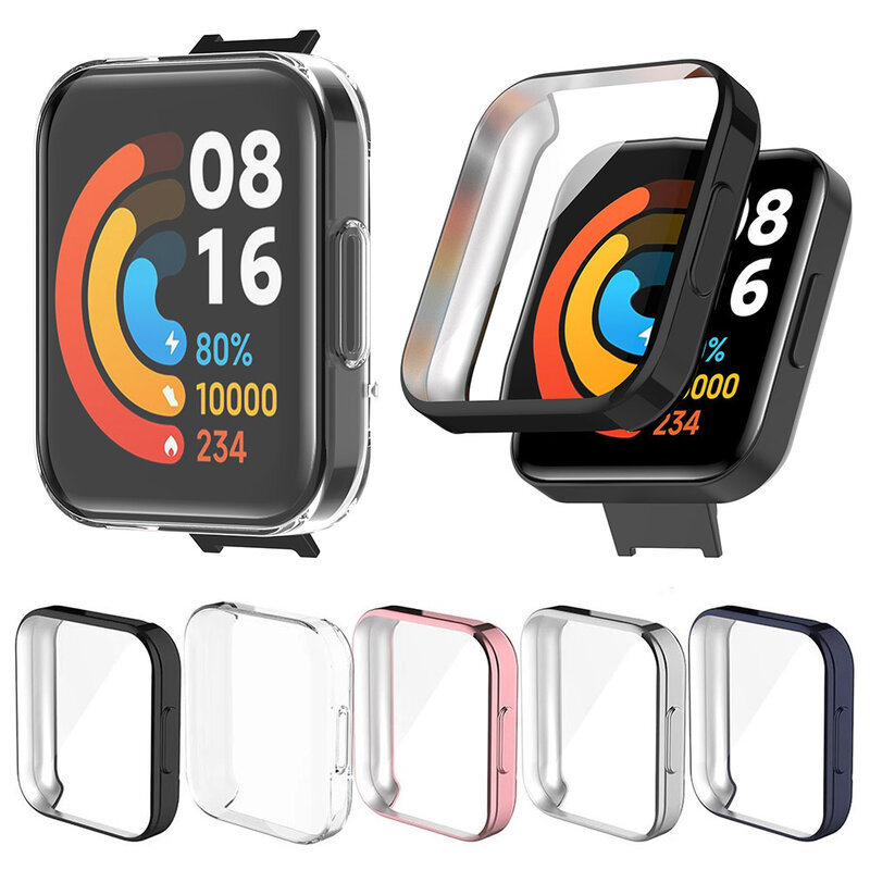 Gegalvaniseerde TPU Beschermhoes Voor Redmi Horloge 2 Lite Full Screen Protector Shell Bumperhoes