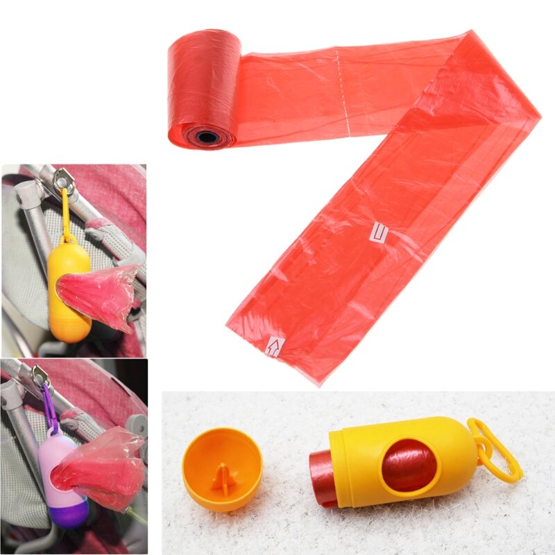 5 рулонов портативный детский мешок для подгузников детские коляски одноразовые мешки для мусора