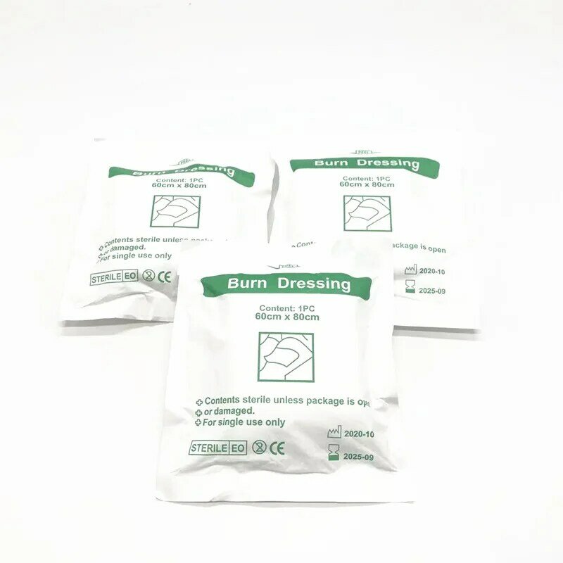 Emergency First Aid Burn Dressing 60*40cm Non-Adhering Gauze Individually Packed for Outdoor Survival Wound Care Home Healthcare