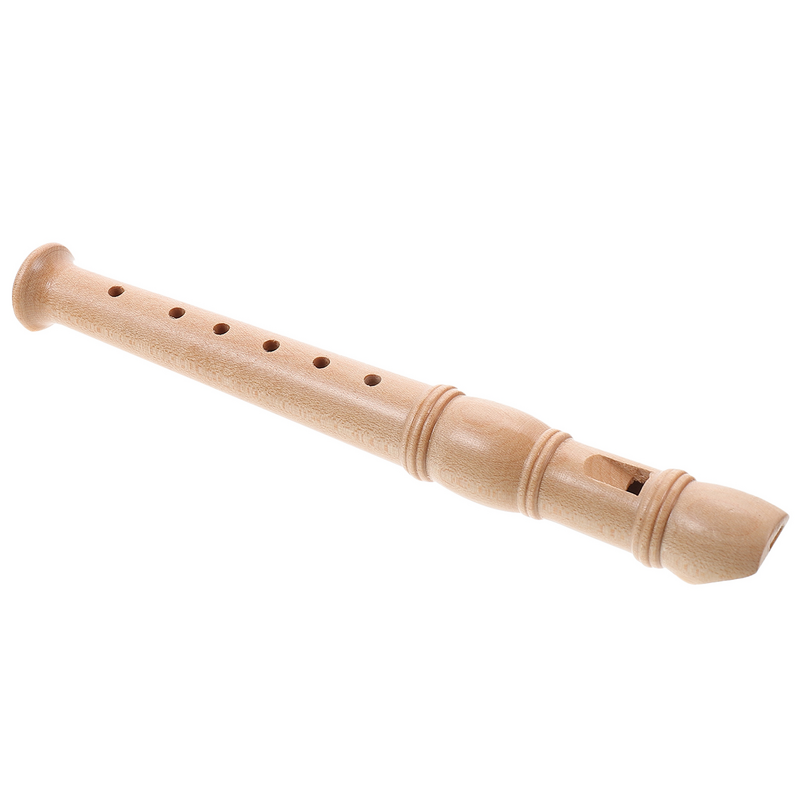 Recorder Toy Kids Clarinet Wear Resistant Convenient Wooden Flute Clarinet 6-hole Clarinet Soprano Recorder for Home School