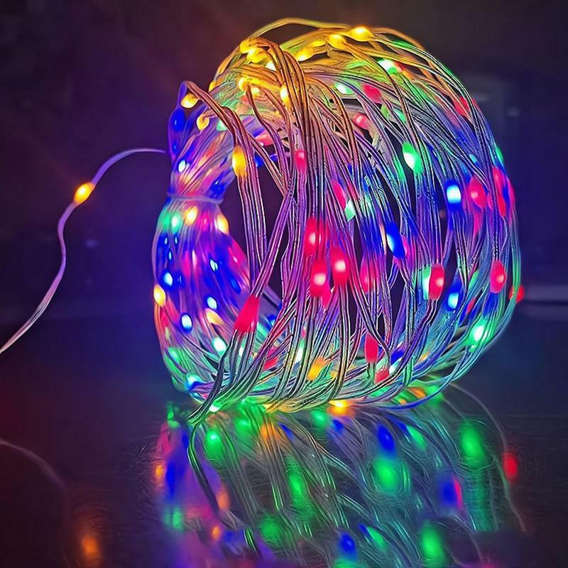 Smart Christmas Lights Fairy Lights 24 tasti telecomando musica sincronizzazione vocale luci natalizie per esterni decorazioni per la casa
