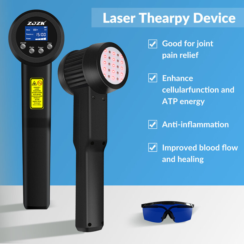 ZJZK 3000mW potente attrezzatura portatile per terapia fisica Laser strumento per il dolore al massaggio alla schiena