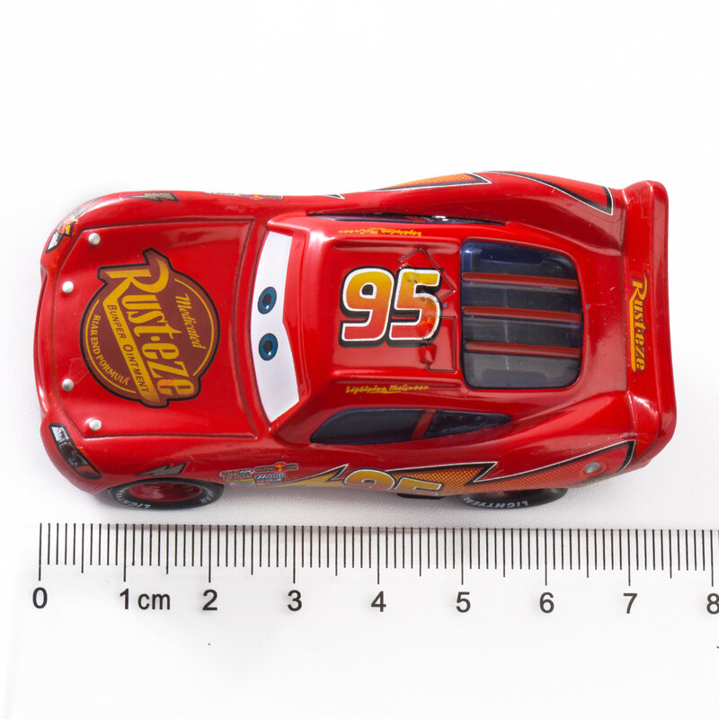Modèle de voiture Disney Pixar Rains McQueen en alliage métallique pour enfants, véhicules jouets, cadeaux pour garçons, Mater Sheriff, 1:55