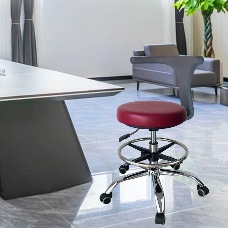 Anillo de reposapiés giratorio para silla de oficina, accesorio circular de acero inoxidable para sillas de comedor, montaje conveniente, resistente
