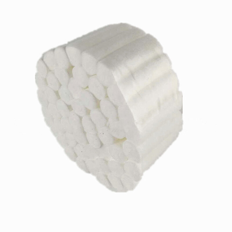 50Pcs White Disposable Dental Cotton Rolls for Dentists Nose Plugs Nosebleed Kit