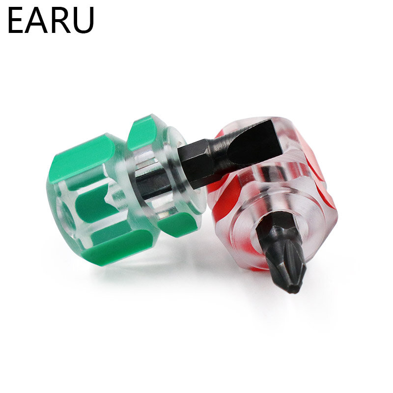 Set Kit Obeng Mini Kecil Portabel Kepala Lobak Obeng Transparan Menangani Perbaikan Alat Tangan Perbaikan Mobil Presisi