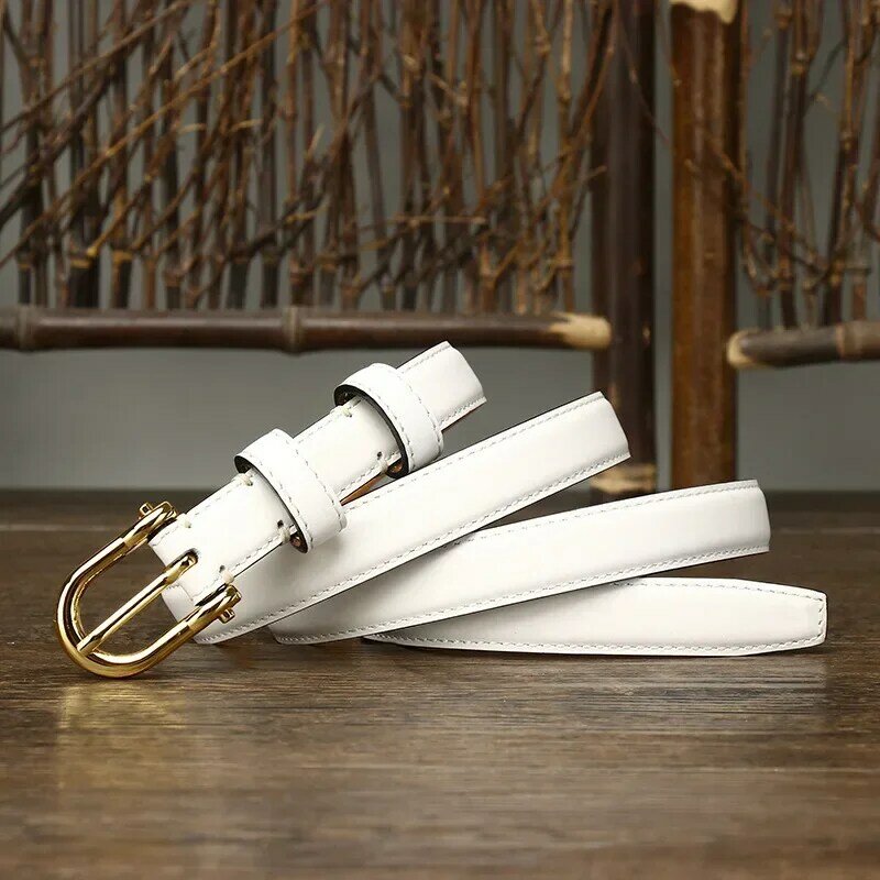 High Quality Women's Girls Genuine Leather Belt Genuine Leather Jeans Windbreaker Belt for Women Party Dresses 1.8cmwidth