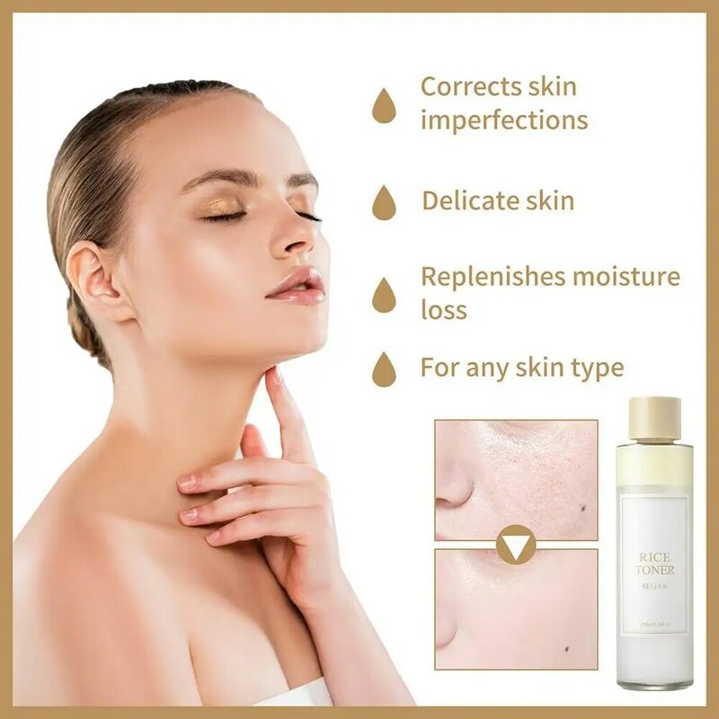 Hydrating Rice Toner For Face Glow Boosting Essence Natural Rice Beauty Toner Korean Skincare For Deep Hydration Skin Care 150ml