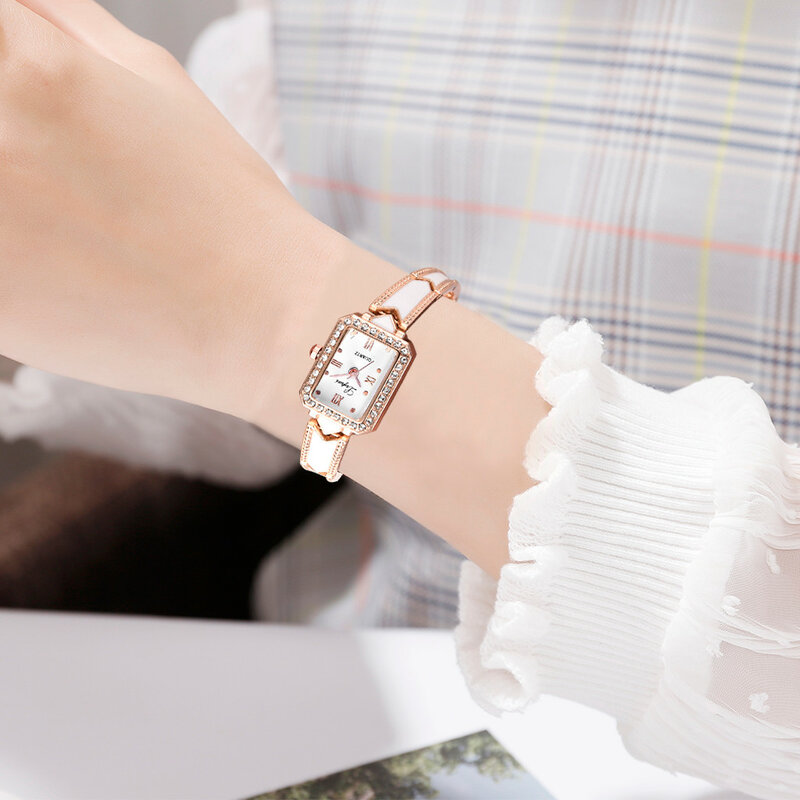 Reloj de pulsera delicado de cuarzo para mujer, relojes de pulsera de cuarzo para mujer, relojes de pulsera de cuarzo de precisión