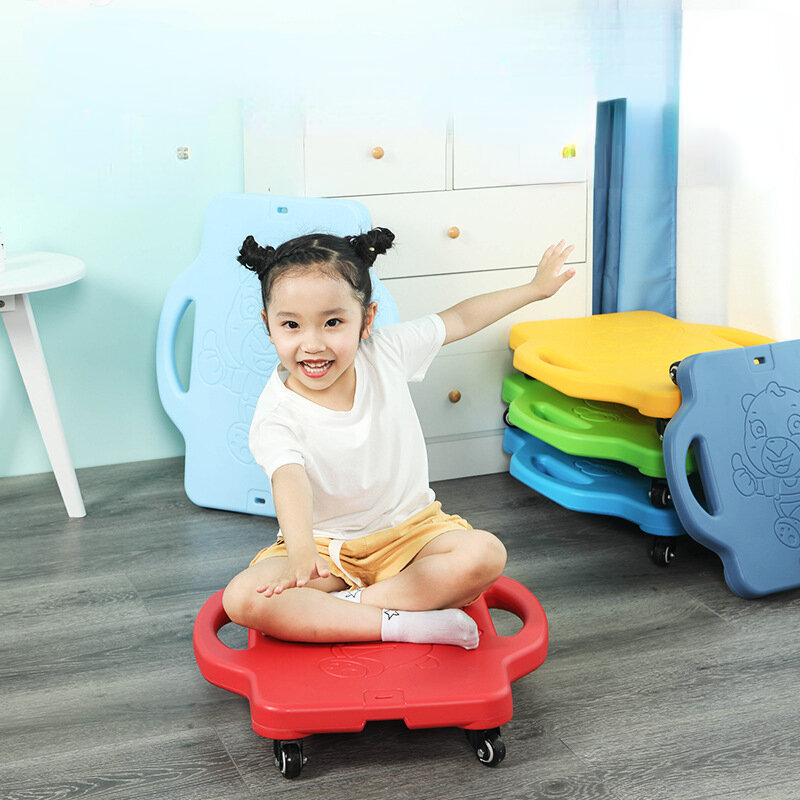 Scuola materna integrazione sensoriale attrezzatura per l'allenamento Balance Board educazione precoce per bambini casa vestibolare Scooter a quattro ruote