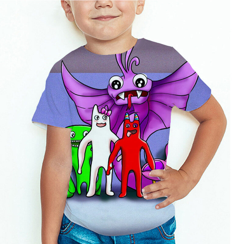 Kaus Garten Of Banban T-shirt anak-anak kaus gambar cetak 3D atasan lengan pendek anak perempuan anak laki-laki T-shirt leher-o pakaian anak-anak Camiseta
