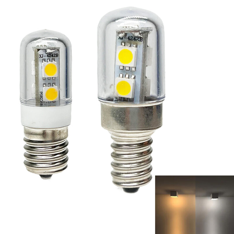 T18S لمبة LED ضوء E12 E14 E17 المسمار الصغير التيار المتناوب 110 فولت 220 فولت الضوء الأبيض الدافئة ضوء الثلاجة ضوء آلة الخياطة