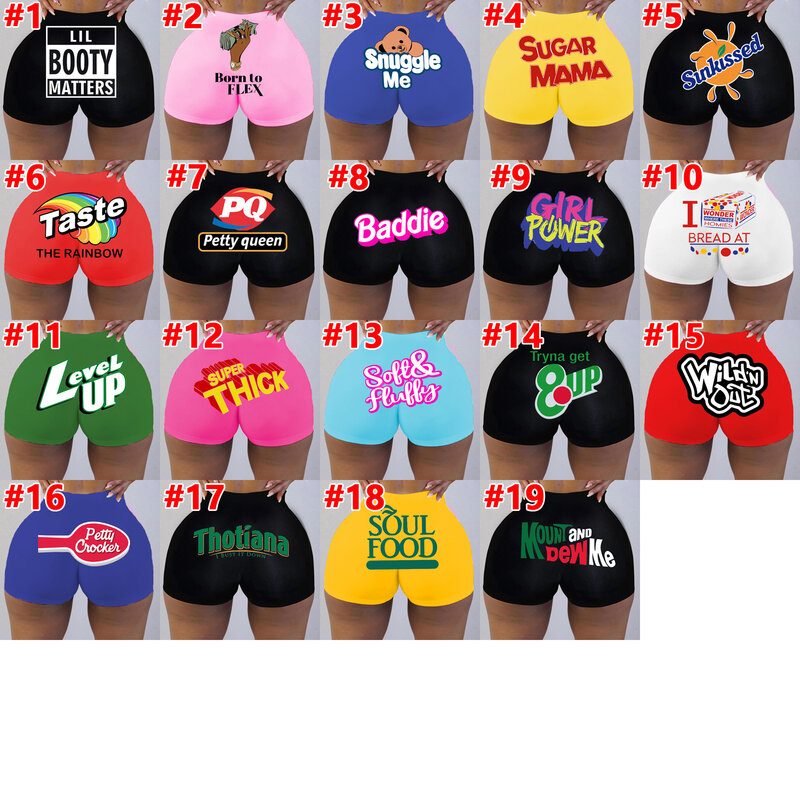 Y2k Womens Booty Shorts Gym High Waist Short Pant Summer Casual Stretch Bodycon Workout Yoga Shorts Wholesale