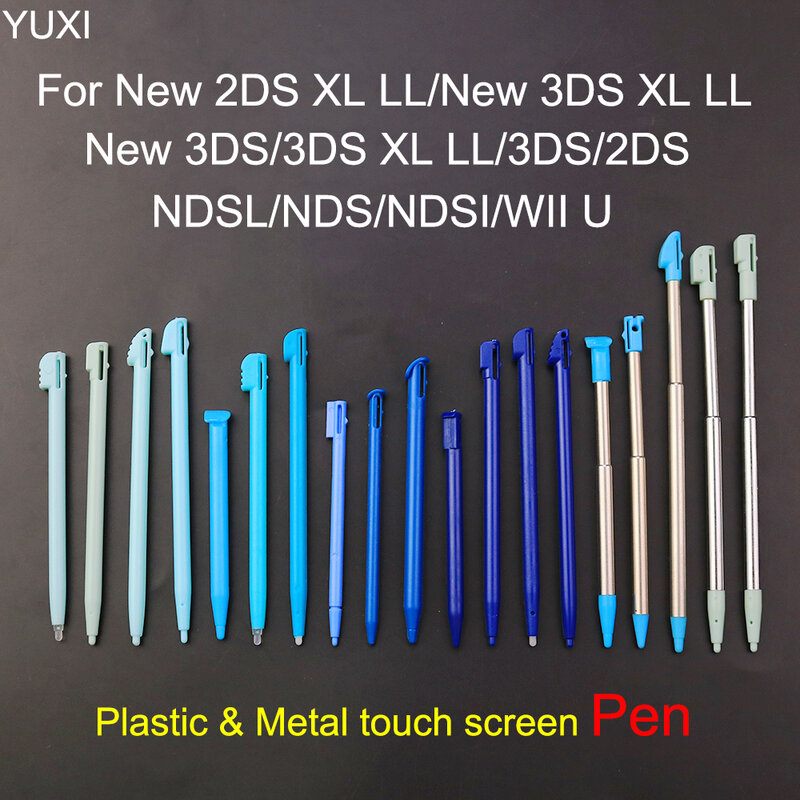 Voor Nintendo Nieuwe 2DS Xl/3DS Xl Nieuwe 3DS 3DS 2DS Ndsl Nds Ndsi Wii U Metalen Telescopische Stylus pen Plastic Stylus Touch Screen Pen