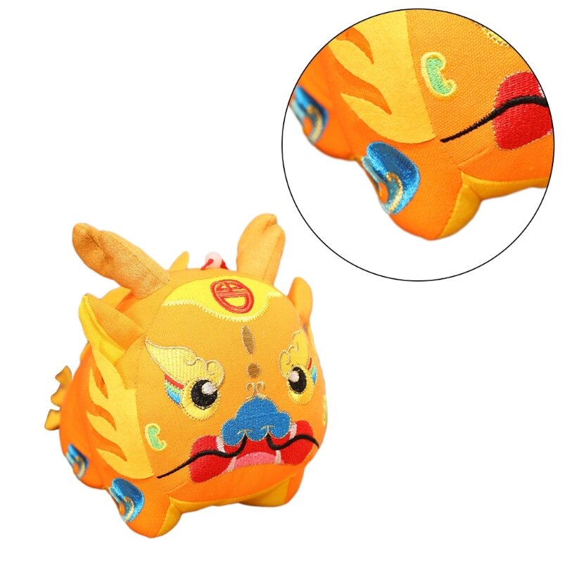 Juguete peluche dragón en 3D dibujos animados, muñecos animales peluche tradicionales, muñecos mascotas