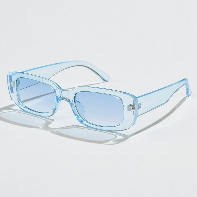 Kacamata Hitam Kecil Baru Kacamata Hitam Hijau Persegi Hip Hop Desainer Merek Vintage Trendi Wanita UV400