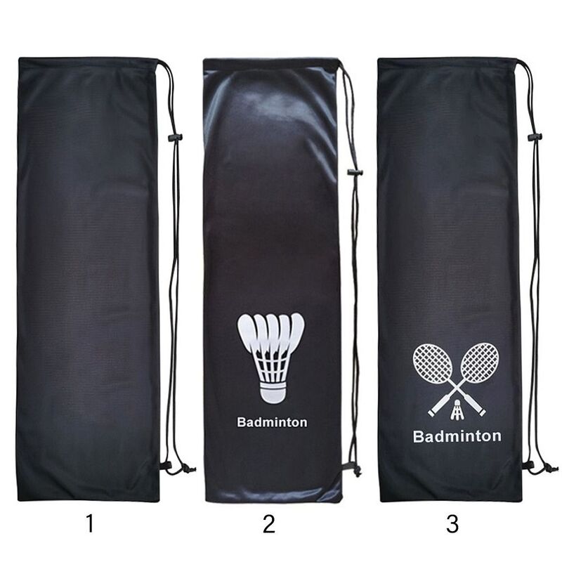휴대용 배드민턴 라켓 가방 커버, 드로스트링 포켓 보호 슬리브, 대용량 스포츠 용품, 23cm x 72cm