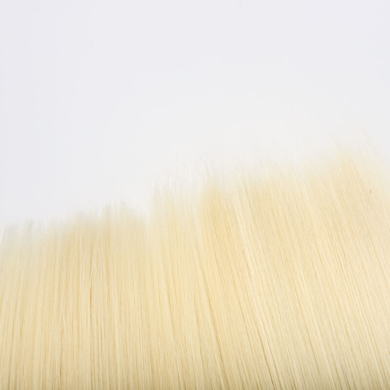 Organic Hair Blend Weave Bundles 8-26 inch Straight Bio Fiber Hair Short Long Blond 613 Hair Extension for Women 1/2/3 Bundles