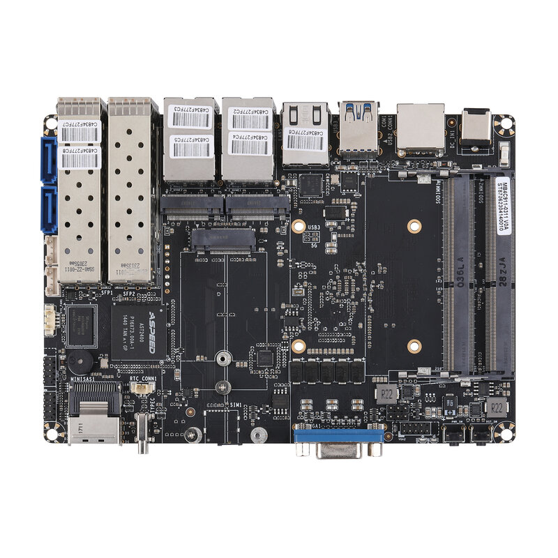 Qotom Mini PC Q20300G9-S10 Atom C3338R C3558R C3758R C3758 with 5x 2.5G LAN 4x SFP+ AES-NI Computer Support 5G