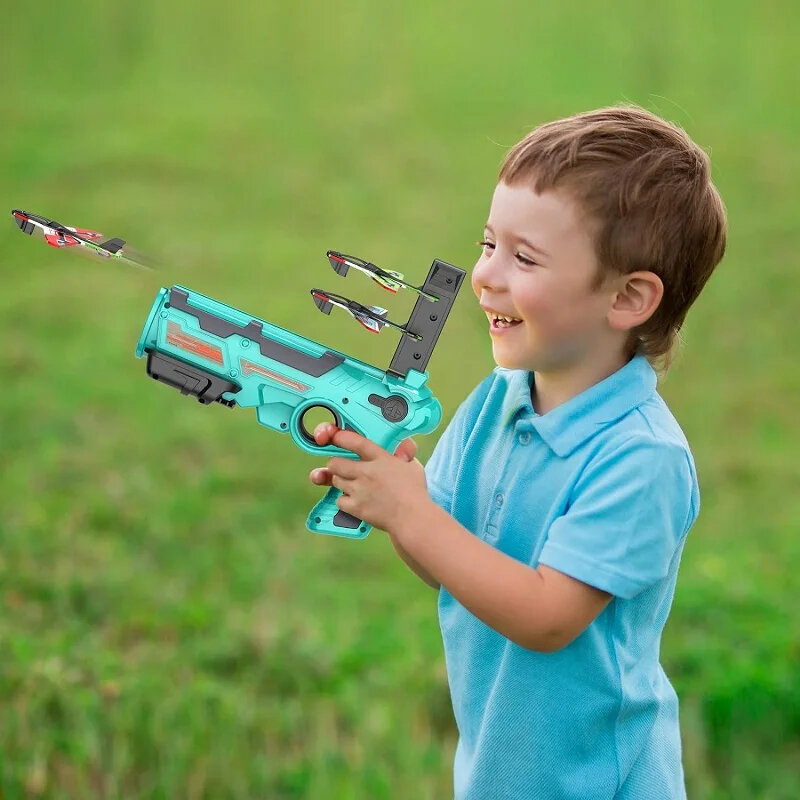 Avión de eyección de juguete para niños, juego de disparos al aire libre, juguetes deportivos para padres e hijos, Avión de juguete para niños de 3 a 5 años