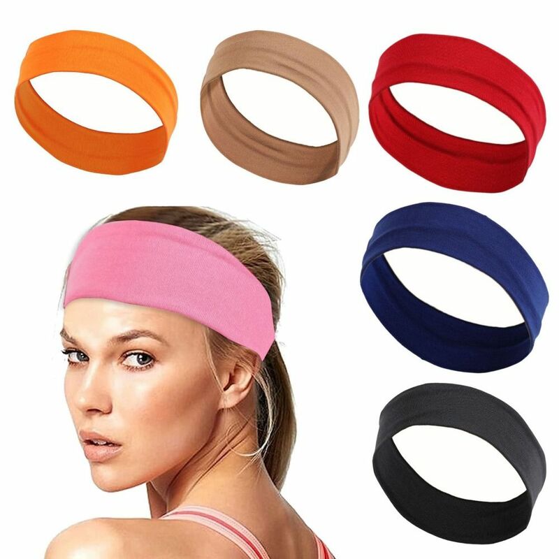 Anti-transpiração headband esportes, sem costura, cor pura, antiderrapante, para ioga e esportes