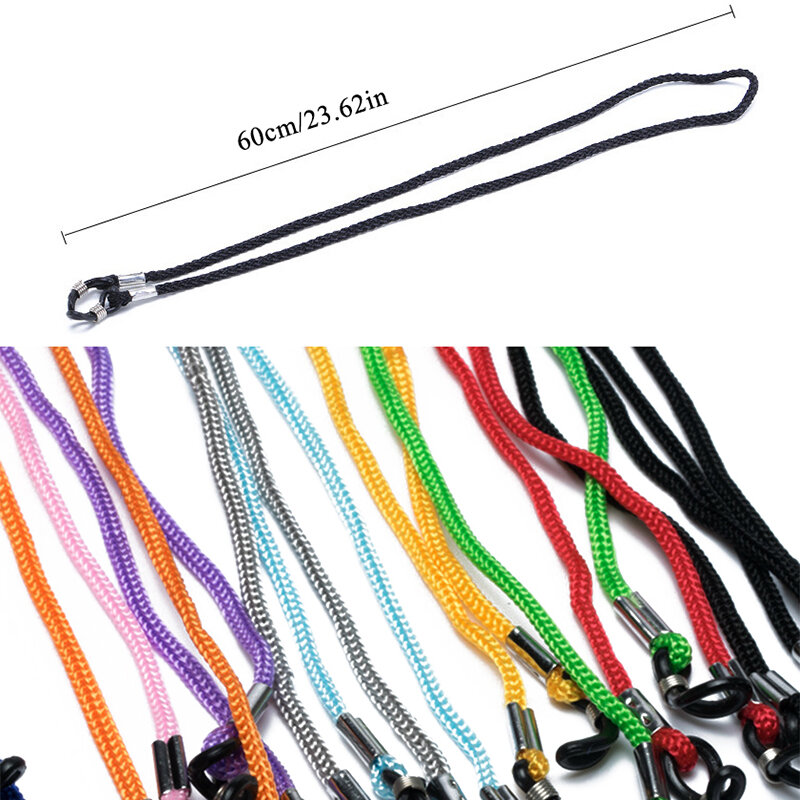 12pcs/lot Adjustable Black Color Neck Cord Strap String Landyard Holder For Eyeglass Glasses Sunglasses