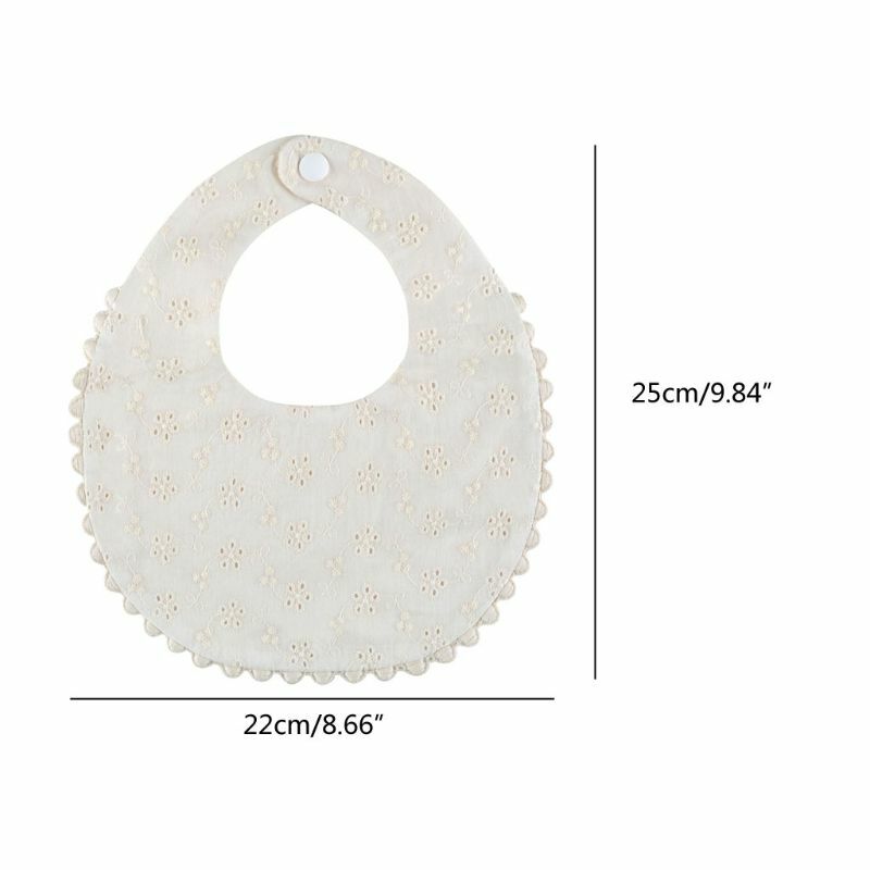 Soft Cotton Saliva Towel Super Absorbent Pullover Baby Bibs with Delicate Embroidery Apparel Acces