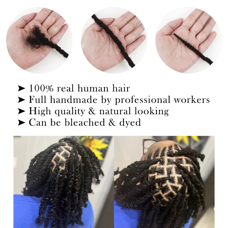 Orientfashion-extensiones de cabello humano estilo Dreadlock hechas a mano, pelo suave texturizado con puntas rizadas, novedad de 2022
