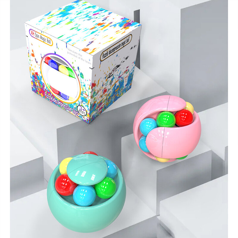 Novo giro feijão inteligência fingertip cubo para crianças dedo gyro antiestresse cubo aprendizagem educacional disco mágico brinquedo crianças