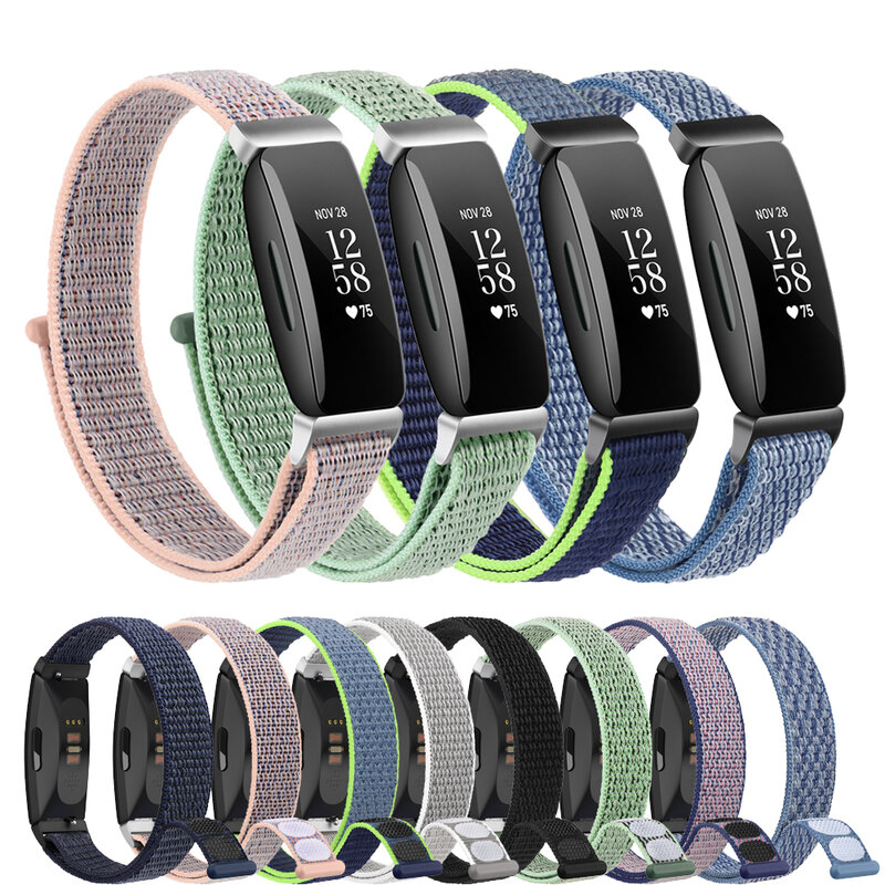 ไนลอนสำหรับ Fitbit Inspire 2/Inspire/Inspire Hr Band สร้อยข้อมือกำไลนาฬิกาสำหรับ Fitbit ACE 3/ACE 2สาย