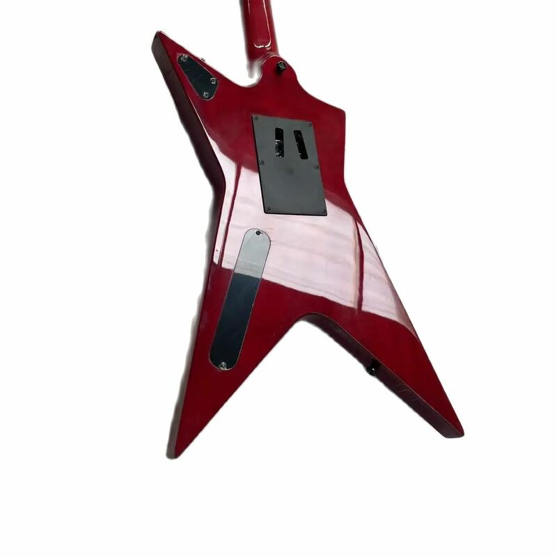 6-струнная электрическая гитара в стиле воина, градиентный красный корпус, фингерборд из розового дерева, трек из кленового дерева, реальные Заводские фотографии, can b