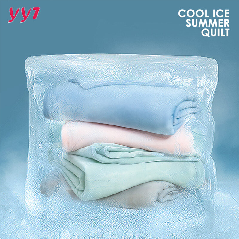 Летнее одеяло YanYangTian из ледяного шелка, покрывало на кровать, воздухопроницаемое одеяло, роскошное постельное белье большого размера