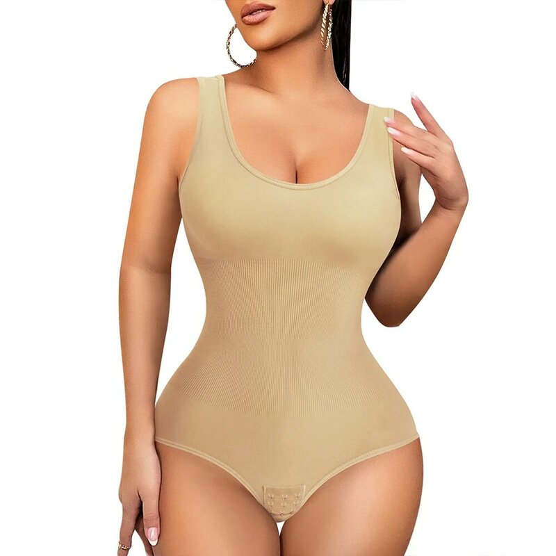 Damen Body ärmellose solide Jumps uit Slim Fit Korsett Bustier Body Shaper hochwertige Kleidung 2014-2018