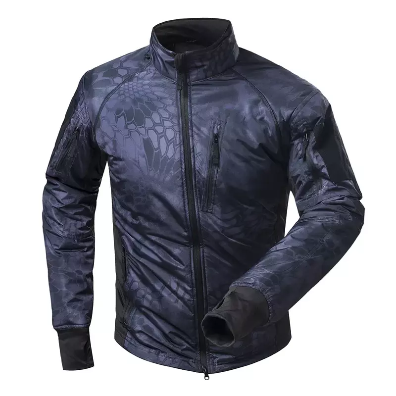 2024 New Men's Tactical Cotton Waterproof Padded Ultralight Camouflage Tactical Jacket Outdoor Mountaineering Ski Jacket